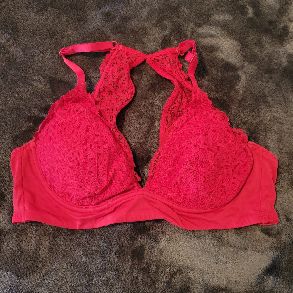 PINK Victoria's Secret Pink Lace Racerback Bra